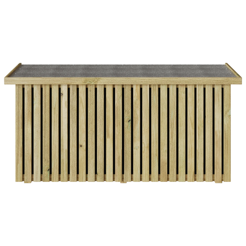 vidaXL Dārza uzglabāšanas kaste Dabiska 119 x 44 x 58,5 cm