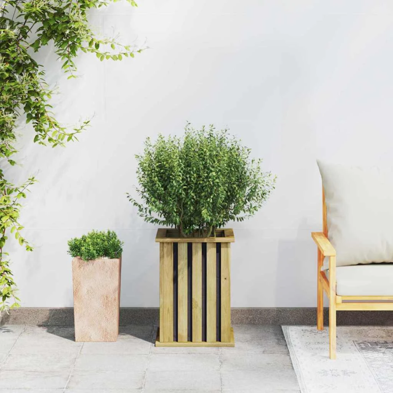 vidaXL Plantu kastēs Brūna 33 x 33 x 45 cm Impregnēts priedes koks