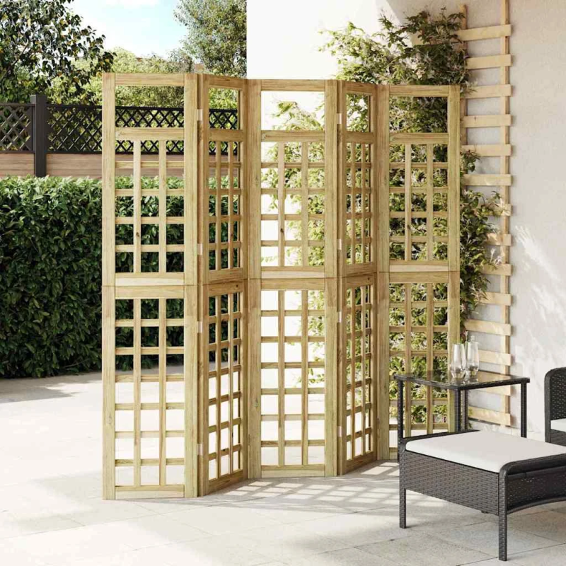 vidaXL Privātuma ekrāns Medus brūns 200 x 180 cm Cieta priede