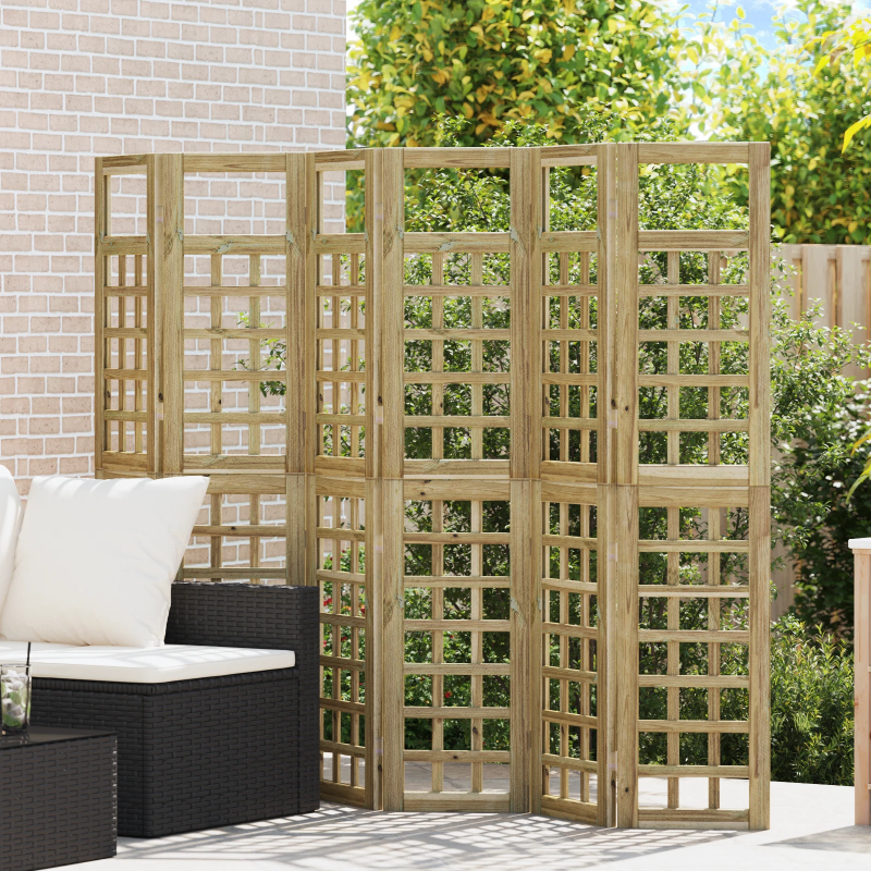 vidaXL Privātuma ekrāns Medus brūns 240 x 180 cm Cieta priede