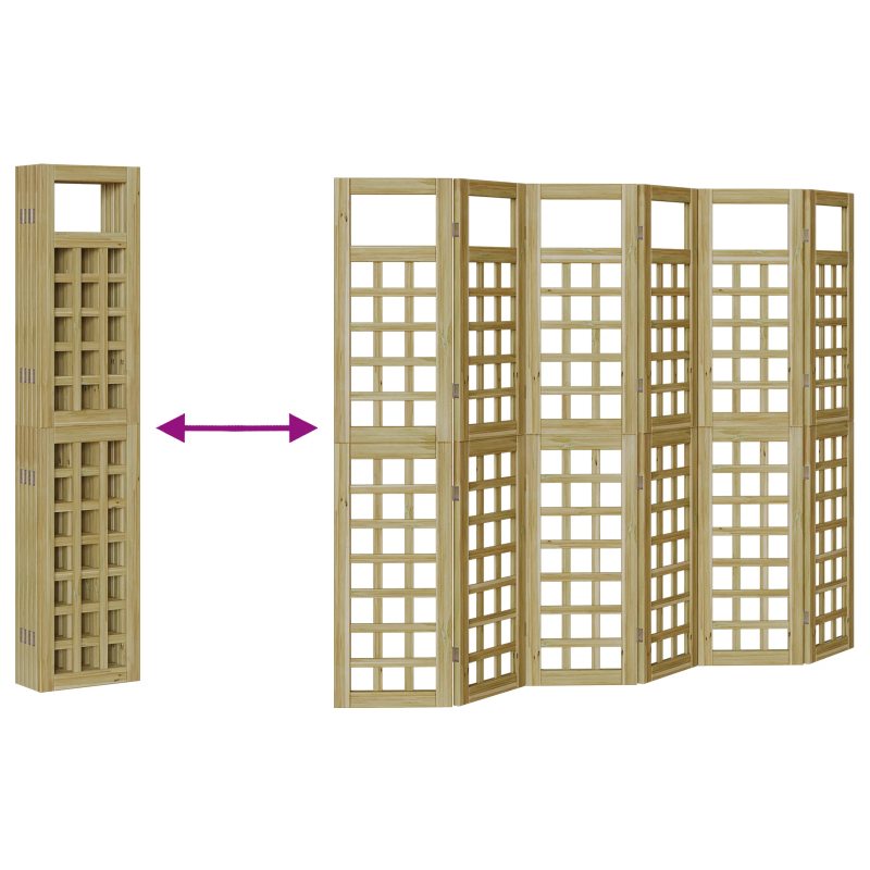 vidaXL Privātuma ekrāns Medus brūns 240 x 180 cm Cieta priede