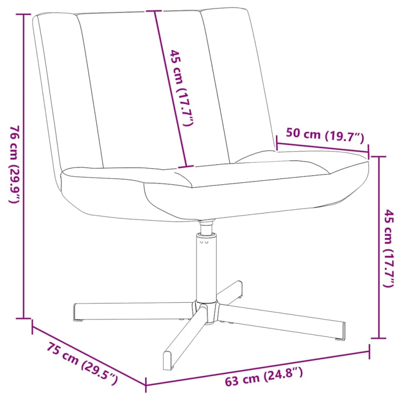vidaXL Grozāmkrēsls Bēša 63 x 75 x 76 cm Aitas āda