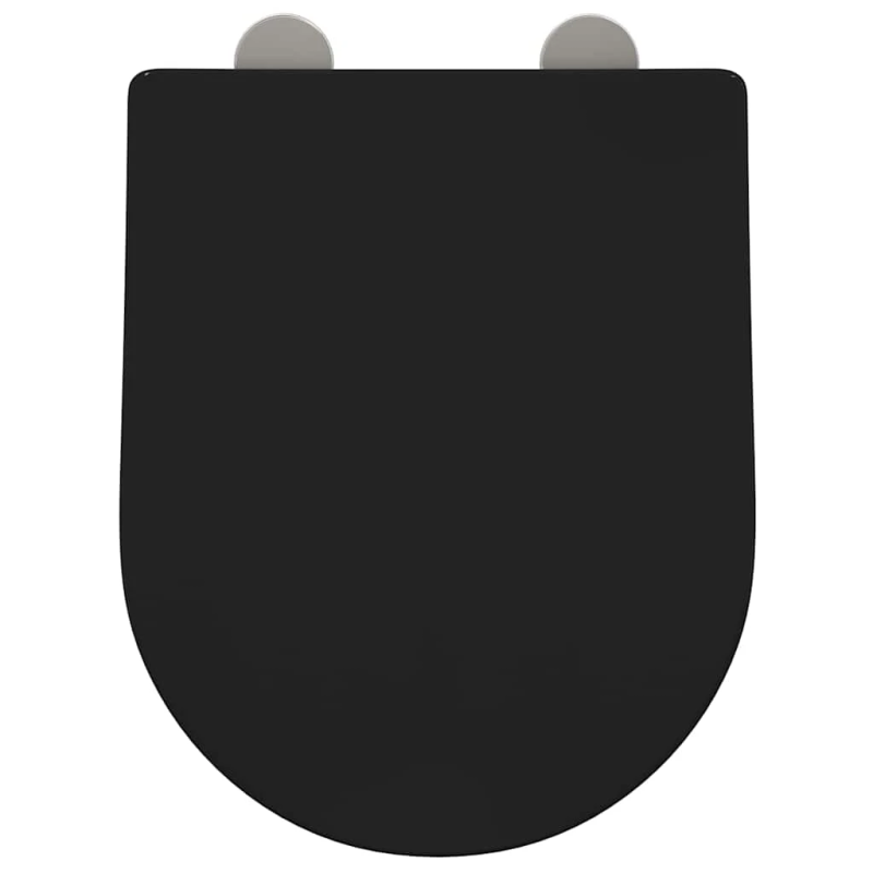 vidaXL Tualetes sēdeklis Melna 48 x 36,5 x 4,5 cm Polipropilēns
