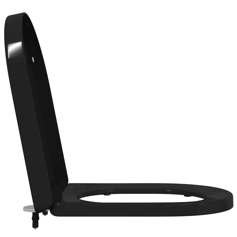 vidaXL Tualetes sēdeklis Melna 48 x 36,5 x 4,5 cm Polipropilēns