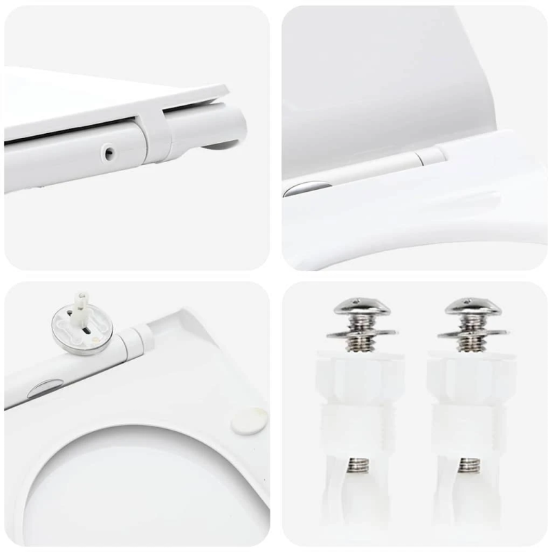 vidaXL Tualetes sēdeklis Balts 48,5 x 36 x 5 cm Polipropilēns