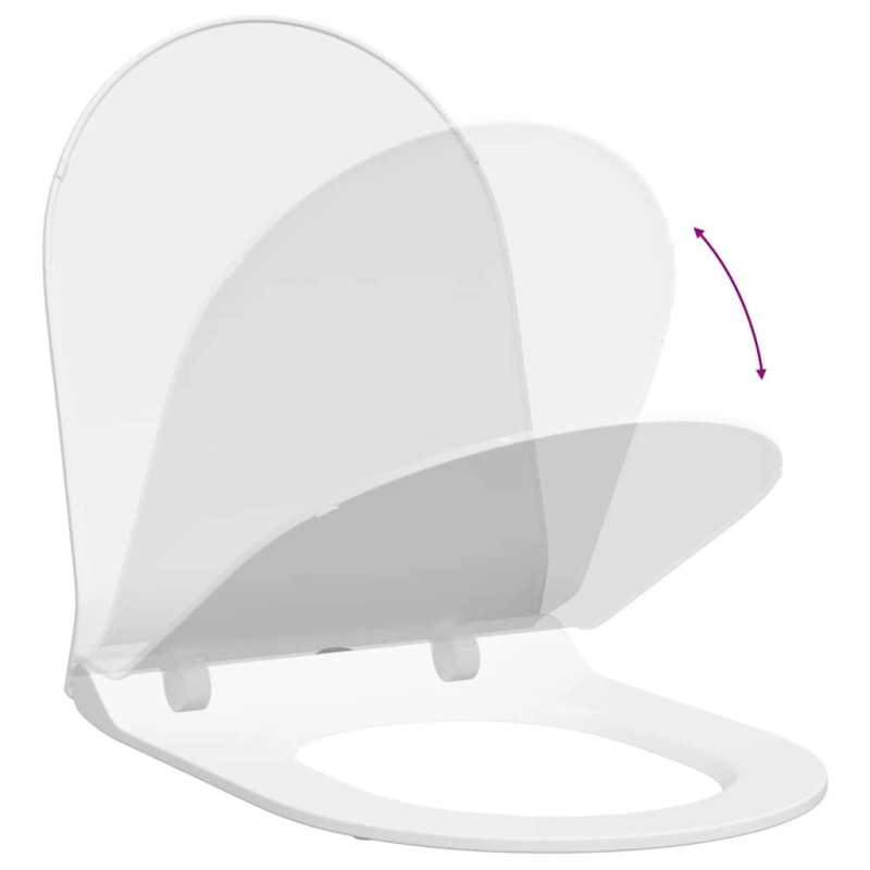 vidaXL Tualetes sēdeklis Balts 48,5 x 36 x 5 cm Polipropilēns