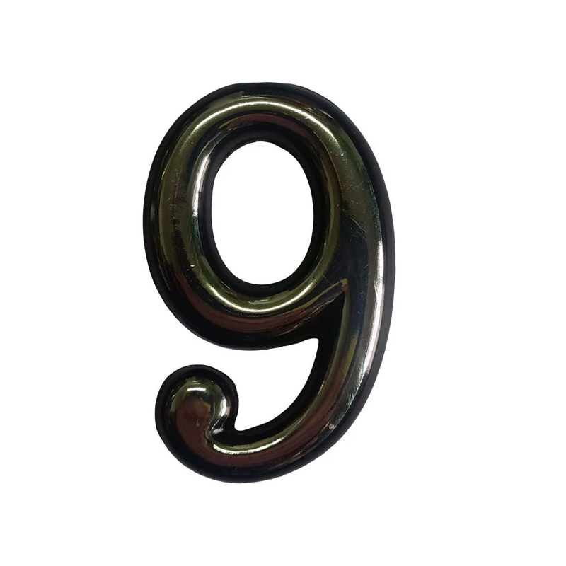 Numurs "9" CR 9. hroma krāsā. 5 cm