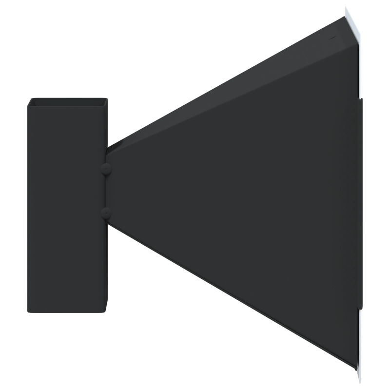 vidaXL Ložu uztvērējs Melna 17.5 x 17.5 x 17 cm Tērauds