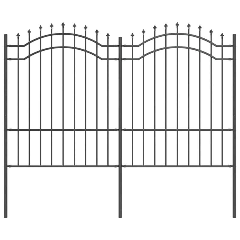 vidaXL Dārza žogs Pelēka 240 x 190 cm Pulverkrāsots tērauds