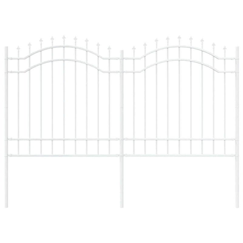 vidaXL Dārza žogs Balts 240 x 165 cm Pulverkrāsots tērauds