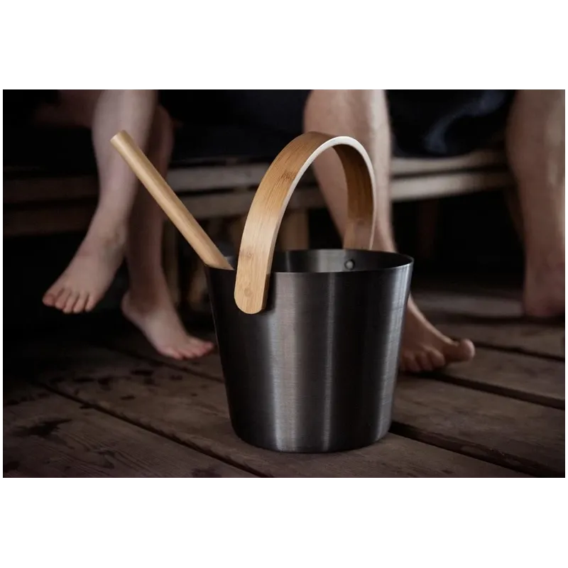 Pirts spainis Rento, alumīnijs-bambuss, 5 l, 23 x 23 cm, brūna krās.