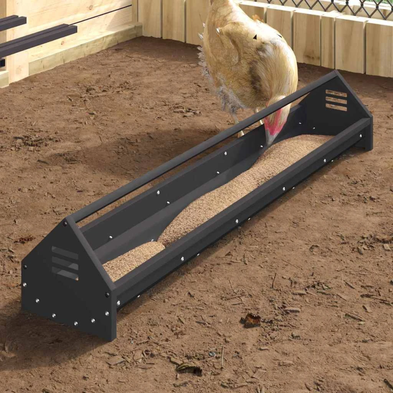 vidaXL Vistas barošanas grozs Melna 108 x 20,5 x 20 cm