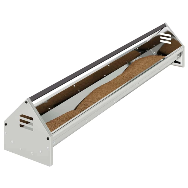 vidaXL Vistas barošanas grozs Sudraba 108 x 20,5 x 20 cm