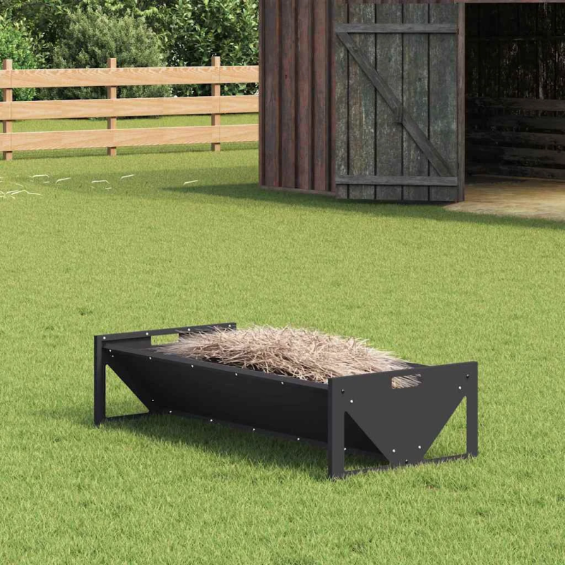 vidaXL Lauksaimniecības barošanas caurule Melna 108 x 50 x 28 cm