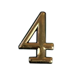 Numurs dzīvokļa 4 plastmasas, misiņa kr.