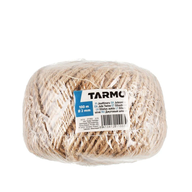 Tarmo džutas aukla 2 mm × 100 m, ~400 g, brūna