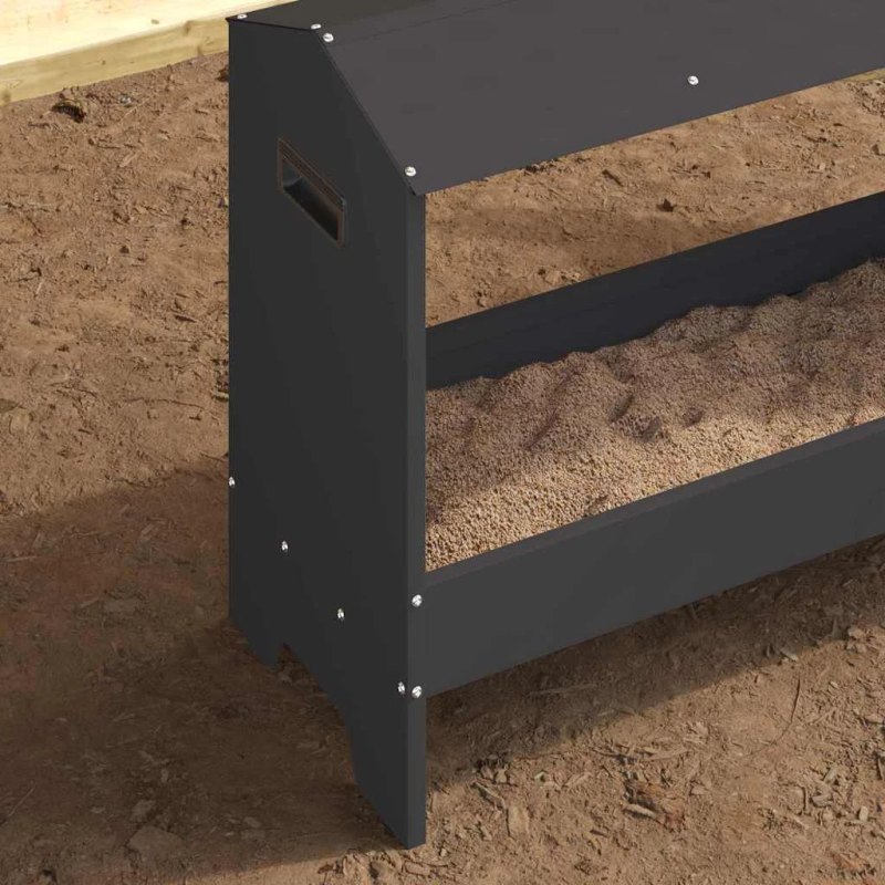 vidaXL Vistas barošanas grozs Melna 81 x 32 x 53,5 cm