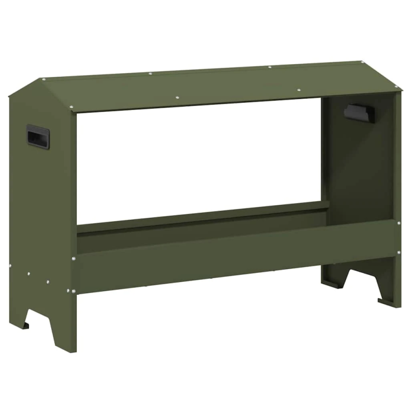 vidaXL Vistas barošanas grozs Olīvu zaļš 81 x 32 x 53,5 cm