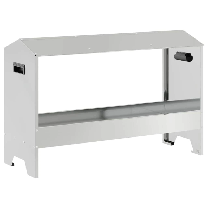 vidaXL Vistas barošanas grozs Sudraba 81 x 32 x 53,5 cm