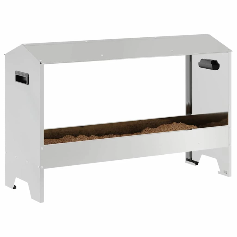 vidaXL Vistas barošanas grozs Sudraba 81 x 32 x 53,5 cm