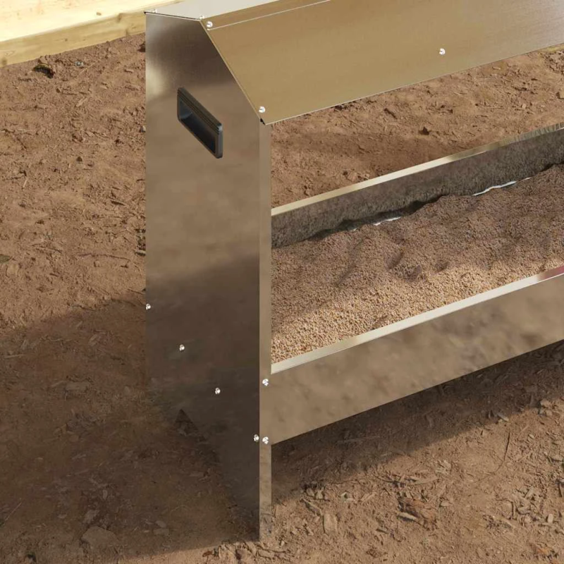 vidaXL Vistas barošanas grozs Sudraba 81 x 32 x 53,5 cm