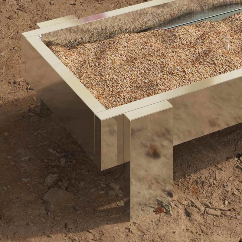 vidaXL Vistas barošanas grozs Sudraba 80 x 28 x 13.5 cm