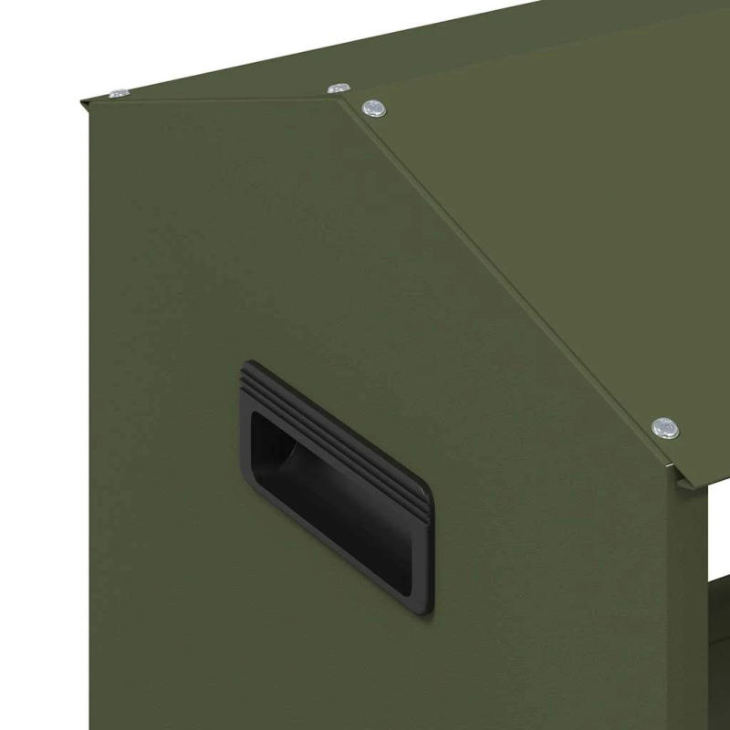 vidaXL Lauksaimniecības barošanas caurule Olīvu zaļš 79 x 35 x 62 cm