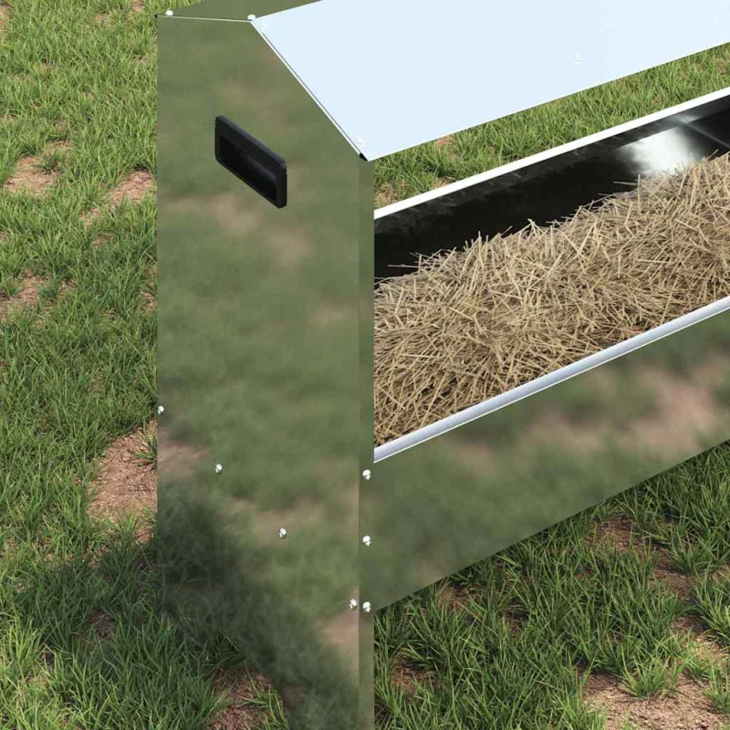 vidaXL Lauksaimniecības barošanas caurule Sudraba 79 x 35 x 62 cm