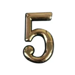 Numurs dzīvokļa 5 plastmasas, misiņa kr.