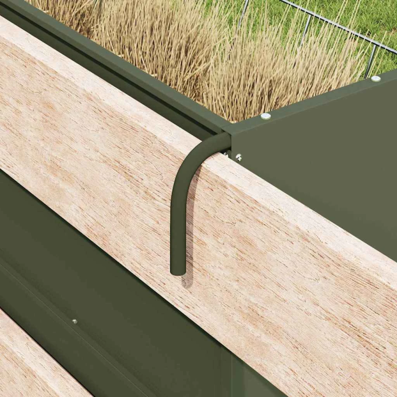 vidaXL Karājamais sienu barotājs Olīvu zaļš 61 x 33 x 66 cm