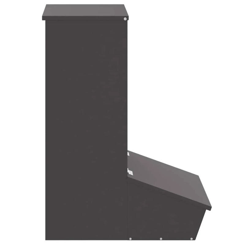 vidaXL Cūku barotava Melna 55 x 38 x 76 cm Auksti velmēts tērauds