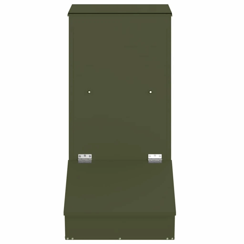 vidaXL Cūku barotava Olīvu zaļš 55 x 38 x 76 cm Auksti velmēts tērauds