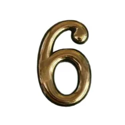 Numurs dzīvokļa 6 plastmasas, misiņa kr.
