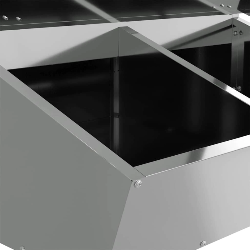 vidaXL Cūku barotava Sudraba 82 x 51 x 91,5 cm Cinkots tērauds