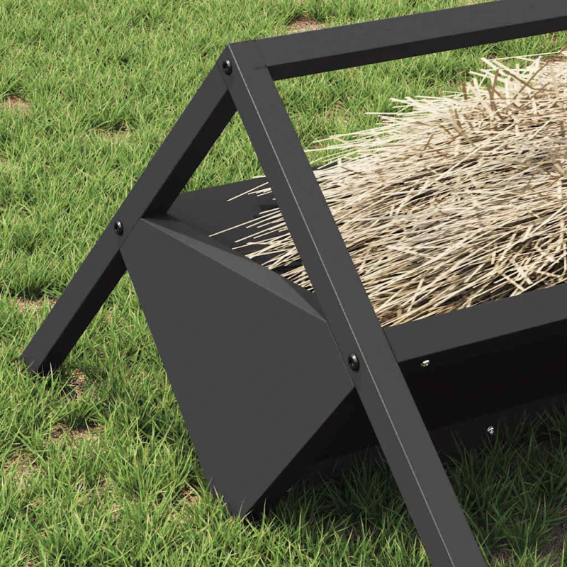 vidaXL Lauksaimniecības barošanas caurule Melna 111 x 76 x 38 cm