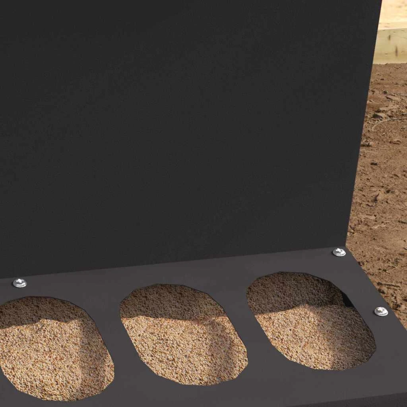 vidaXL Vistas barotava Melna 40 x 40 x 45 cm Auksti velmēts tērauds