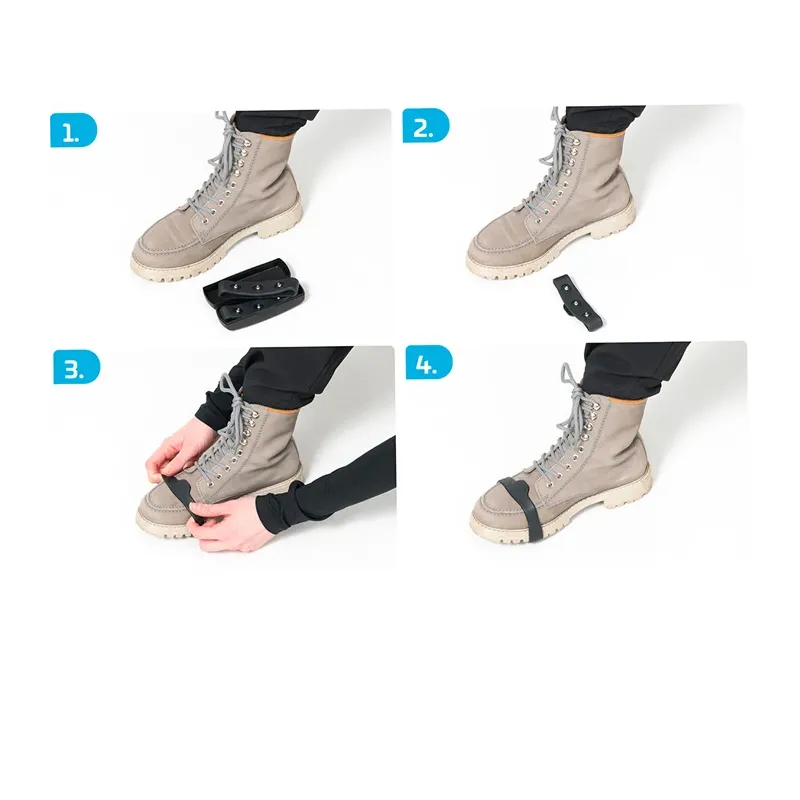 Pretslīdes apavu furnitūra Atom Snow grip, melna, L-XL