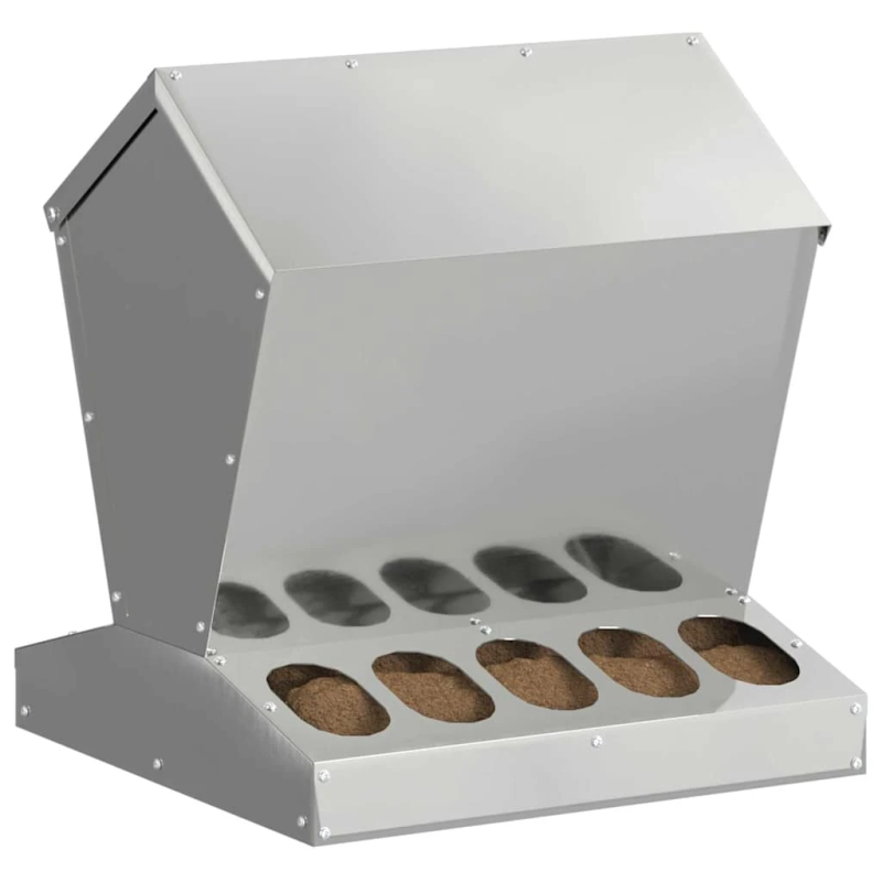 vidaXL Vistas barotava Sudraba 40 x 40 x 45 cm Cinkots tērauds