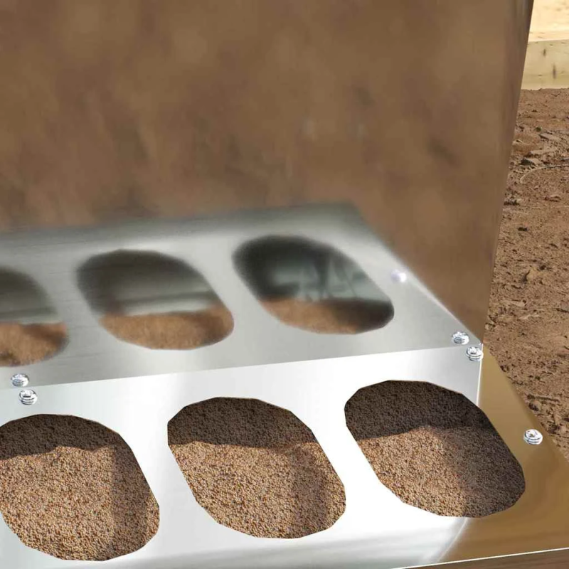 vidaXL Vistas barotava Sudraba 40 x 40 x 45 cm Cinkots tērauds