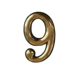 Numeris 9 N1011. žalvario spalvos. 5 cm