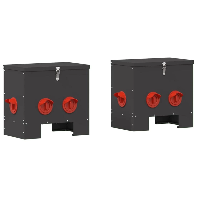 vidaXL Vistas barotava 2 pcs Melna 40,5 x 25 x 38 cm