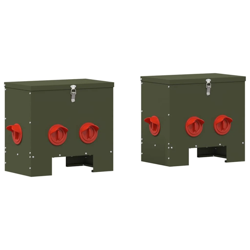 vidaXL Vistas barotava 2 pcs Olīvu zaļš 40,5 x 25 x 38 cm