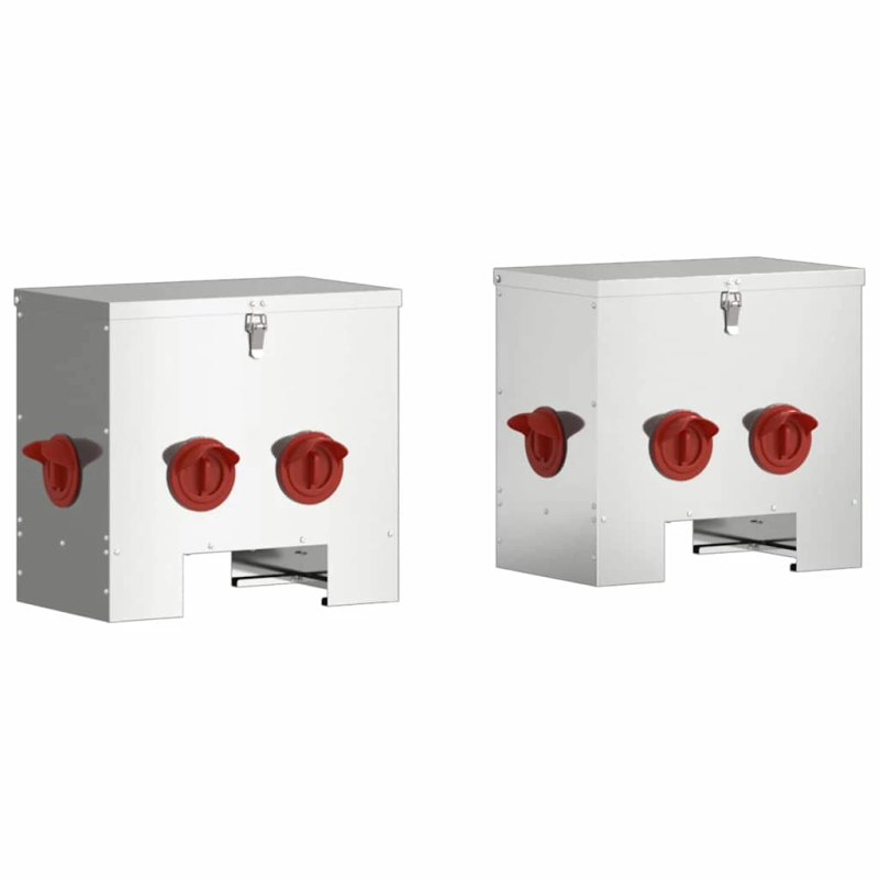 vidaXL Vistas barotava 2 pcs Sudraba 40,5 x 25 x 38 cm Cinkots tērauds