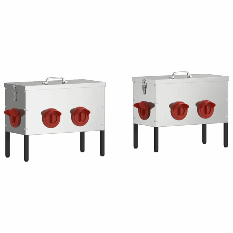 vidaXL Vistas barotava 2 pcs Sudraba 41,5 x 20,5 x 33 cm