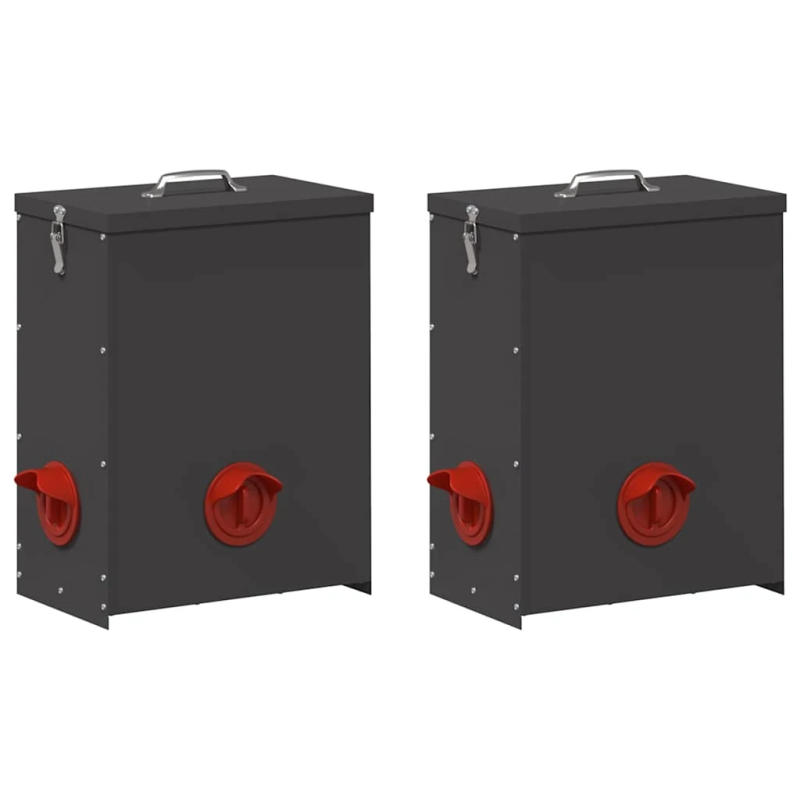 vidaXL Vistas barotava 2 pcs Melna 32,5 x 20,5 x 43 cm