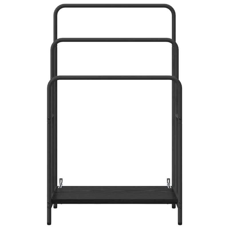 vidaXL Auduma statīvs ar plauktu Melns ozolkoks 60 x 30 x 100,5 cm