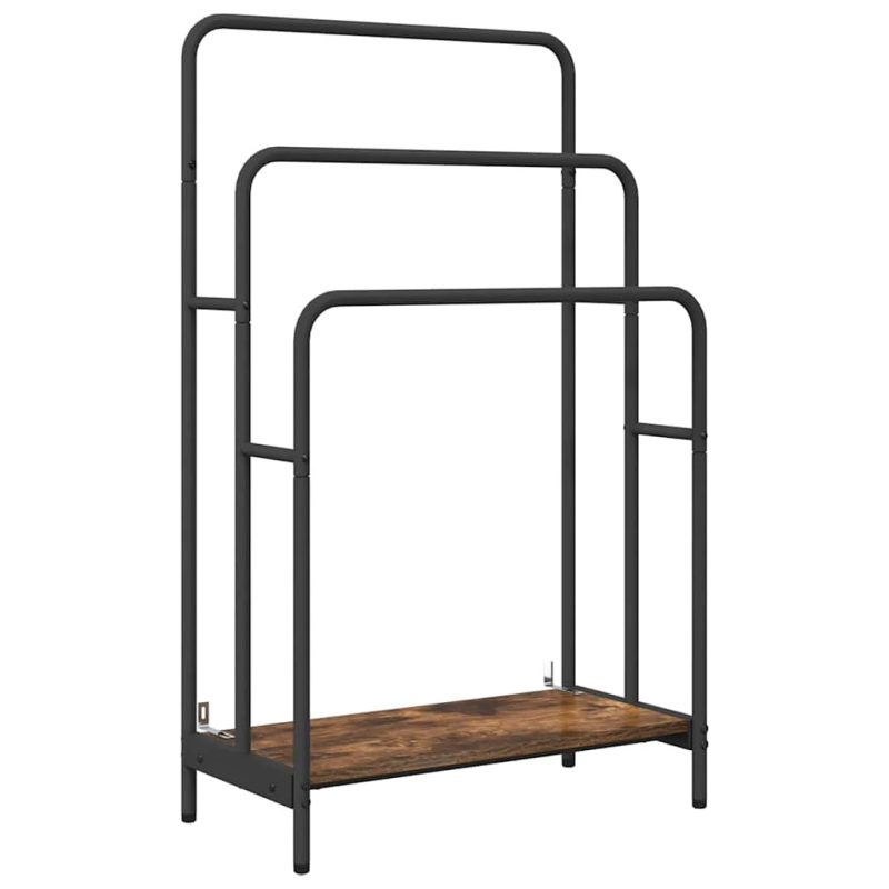 vidaXL Auduma statīvs ar plauktu Dūmaka ozols 60 x 30 x 100,5 cm