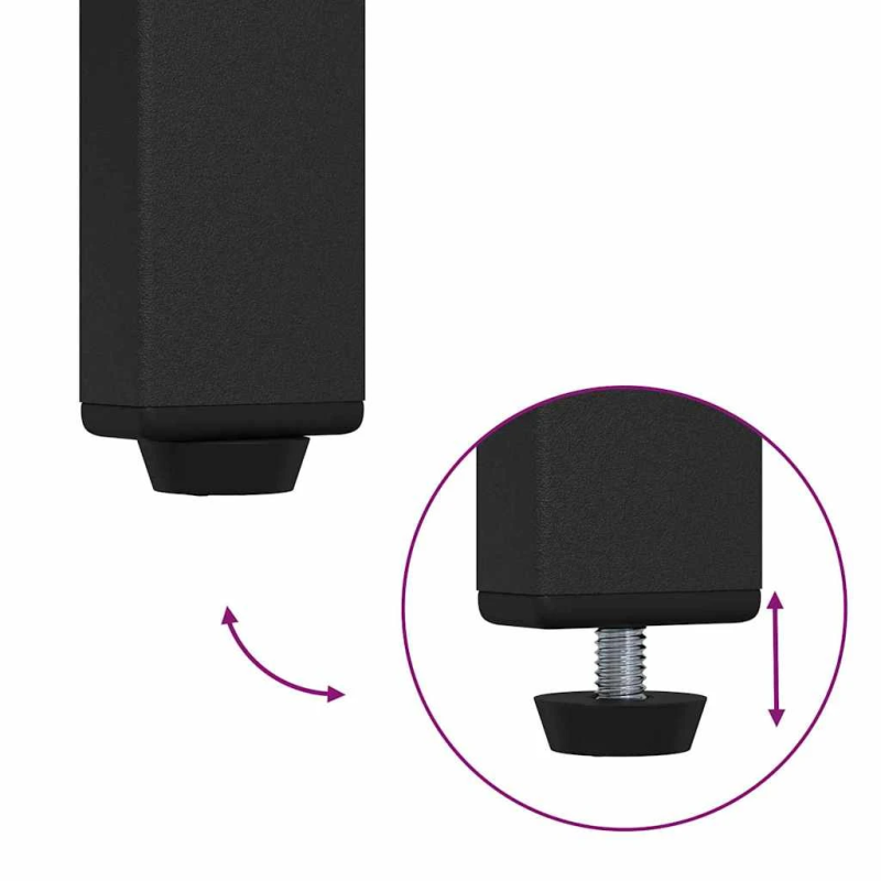 vidaXL Pakaramais Melns ozolkoks 75 x 34 x 184 cm Inženierijas koks