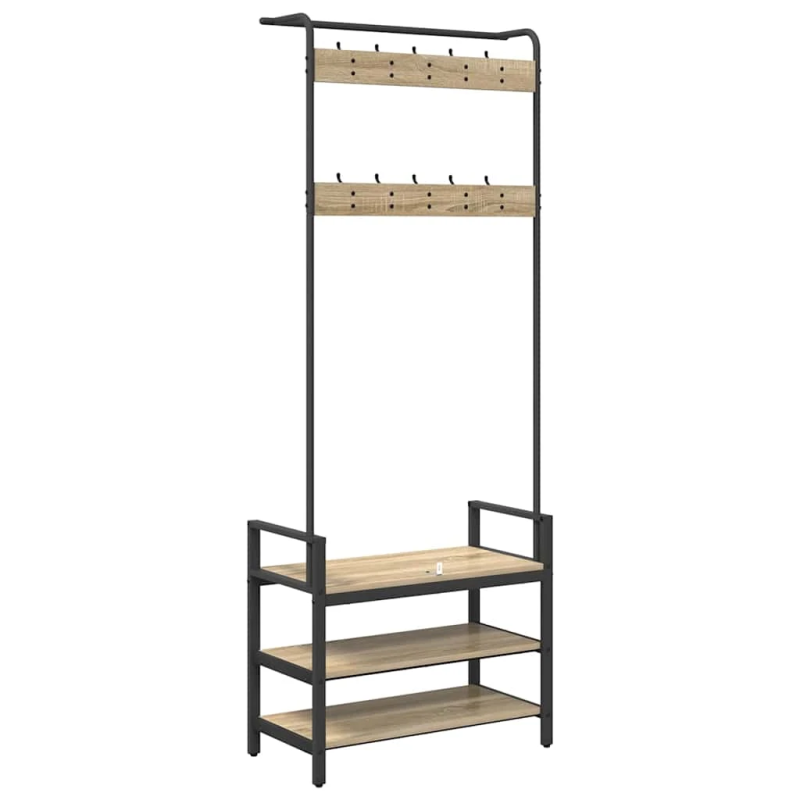 vidaXL Pakaramais Sonoma ozols 75 x 34 x 184 cm Inženierijas koks