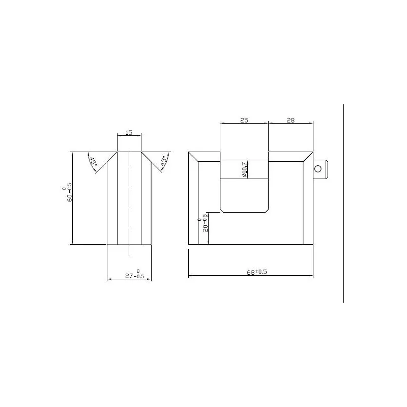 Slēdzene Okko HBX970, pelēka krās., 60 mm